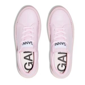 Ganni sporty mix sneakers in pale lilac